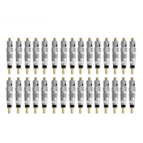Magnetventil 4-40 Stück Abnehmbarer Fahrradventileinsatz Ersatz Messing Rennrad Reifenschläuche Service Teile Reparaturwerkzeug Ventil(40pcs) von KUNYOS