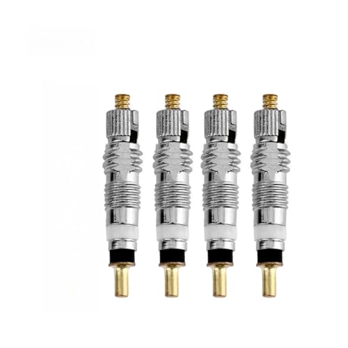 Magnetventil 4-40 Stück Abnehmbarer Fahrradventileinsatz Ersatz Messing Rennrad Reifenschläuche Service Teile Reparaturwerkzeug Ventil(4pcs) von KUNYOS