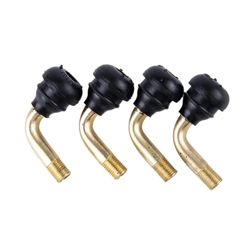 Magnetventil 4 Teile/satz 90 Grad Gummi Winkel Ventil for Tubeless Reifen Nippel Disc Rad Ventil(PVR-50) von KUNYOS