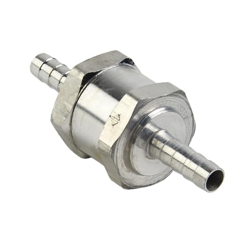 Magnetventil 6 mm 8 mm 10 mm 12 mm Einweg-Kraftstoffleitungs-Rückschlagventil, Rückschlagventil, Diesel, Aluminium, geeignet for Vergaser und Niederdruck Ventil(10mm) von KUNYOS