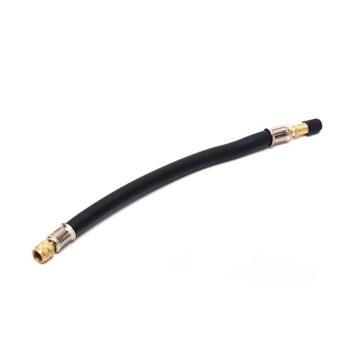 Magnetventil Auto Räder Reifen Ventil Vorbauten Extensions Rohr Adapter Geflochtene Flexible Schlauch Reifen Aufblasbare Gummi Ventil(Black tube 250mm) von KUNYOS