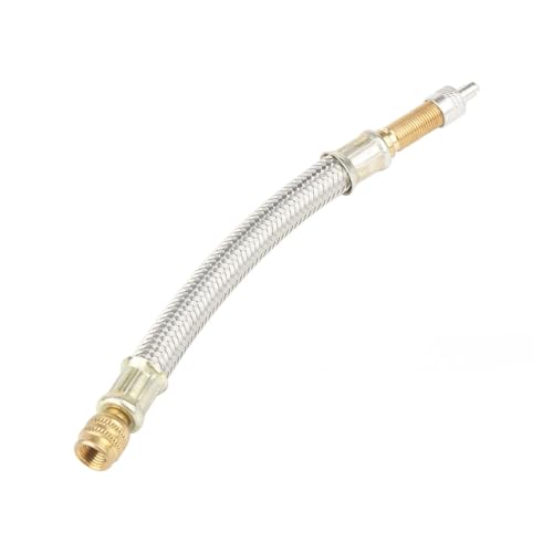Magnetventil Auto Räder Reifen Ventil Vorbauten Extensions Rohr Adapter Geflochtene Flexible Schlauch Reifen Aufblasbare Gummi Ventil(Braided pipe 100mm) von KUNYOS