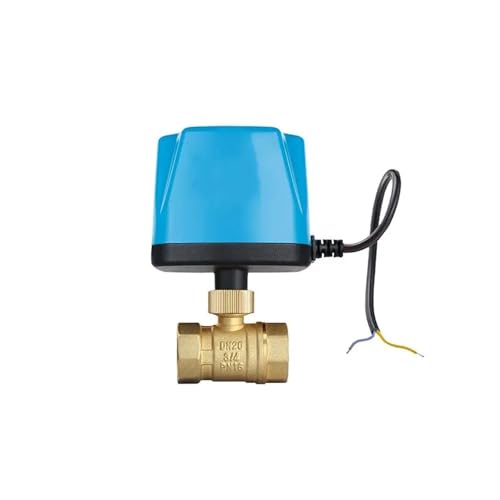 Magnetventil DC12V-24V oder AC220V Motorisiertes Messing-Kugelventil 3 Drähte 2 Steuerungen Elektrisch DN15 DN20 DN25 DN32 DN40 DN50 Ventil(DN40,AC220V_2WAYS) von KUNYOS