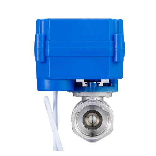 Magnetventil DN15 1/2" Edelstahl Zweiwege-Elektrokugelhahn DC5V DC12V DC24V AC220V Motorisiert for Wasser Ventil(DC12V CR03) von KUNYOS
