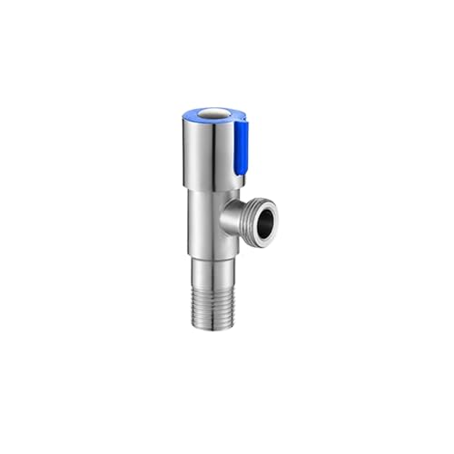 Magnetventil Edelstahl Heiß Kalt Einlassventil Toilette Füllen Winkel Ventile Waschbecken Becken Warmwasserbereiter Wasserhahn Ventil(Blue) von KUNYOS
