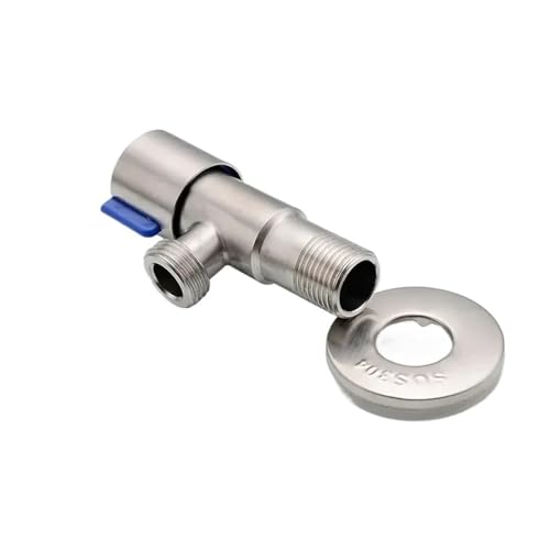 Magnetventil Edelstahl Heiß Kalt Einlassventil Toilette Füllen Winkel Ventile Waschbecken Becken Warmwasserbereiter Wasserhahn Ventil(Blue) von KUNYOS