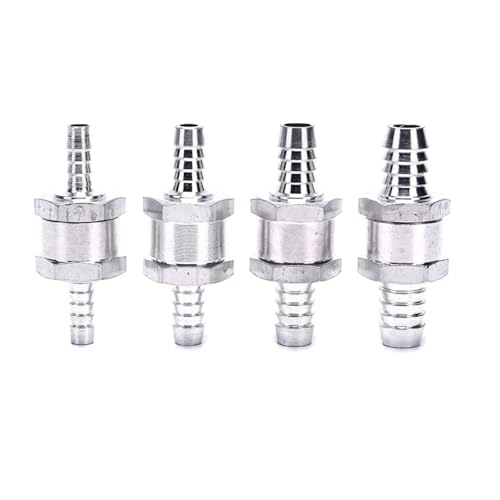 Magnetventil Einweg-Rückschlagventil, Aluminium, for Kraftstoff, Wasser, Gas, Luft, Vakuum, Benzin, Diesel, 4 Ventilgrößen 6/8/10/12 mm Ventil(10mm) von KUNYOS