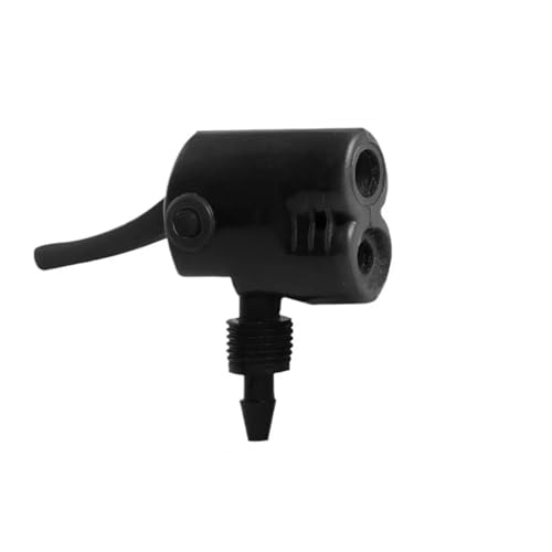 Magnetventil Fahrrad Luftpumpe Inflator Düse Clip Bike Schlauch Adapter Ventil Konverter Doppel Kopf Pumpen Teil Ventil(Black) von KUNYOS