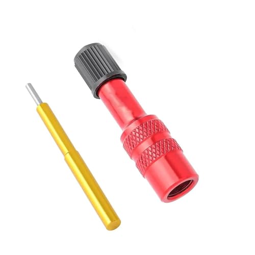 Magnetventil Fahrradgabel-Ventiladapter MTBs Rennrad Hinterraddämpfer Aufblasbarer Ventiladapter Fahrradluftgabel-Werkzeug Ventil(Red) von KUNYOS