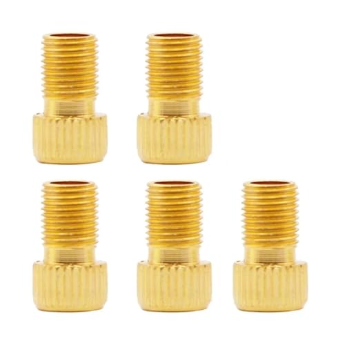 Magnetventil Konverter Fahrradreifen Französisch Ventil Adapter Fahrradzubehör Ventil(STRAIGHTGRAIN-5PC) von KUNYOS