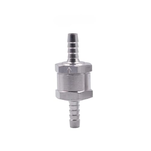 Magnetventil Kraftstoff Rückschlagventil 6/8/10/12mm Aluminiumlegierung Benzin Diesel Wasserleitung Ein Weg Ventil(1pcs 6MM) von KUNYOS