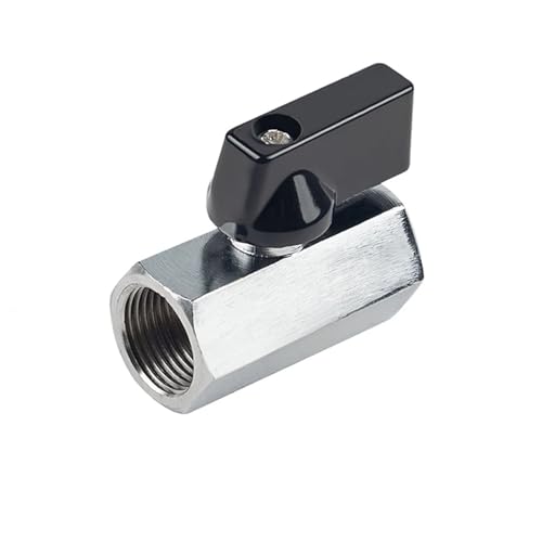 Magnetventil Messing-Kugelhahn 1/8 Zoll 1/4 Zoll 3/8 Zoll 1/2 Zoll BSP Gewinde Mini-Außengewinde Absperrventil for Luftkompressor Wasser Gas Öl Ventil(3/8",Male To Female) von KUNYOS