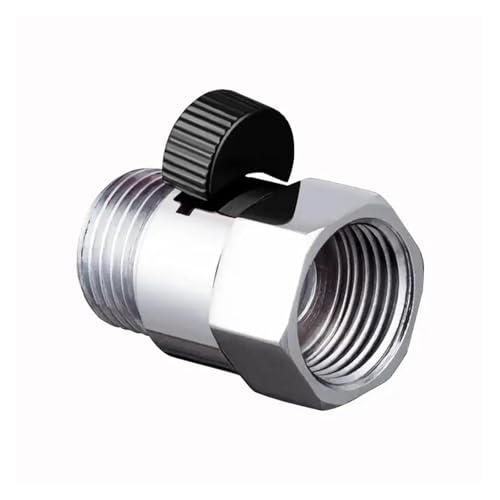 Magnetventil Messing-Verbindungsstück, Wasserdurchflussregelventil, gerader Durchgang, Shu-Badewannenhahn-Zubehör Ventil(Black) von KUNYOS