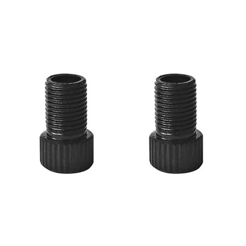 Magnetventil Ventil Adapter Tragen-beständig MTB Bike Konverter Fixed Gear Fahrrad Presta Ventil(Black 2pcs) von KUNYOS