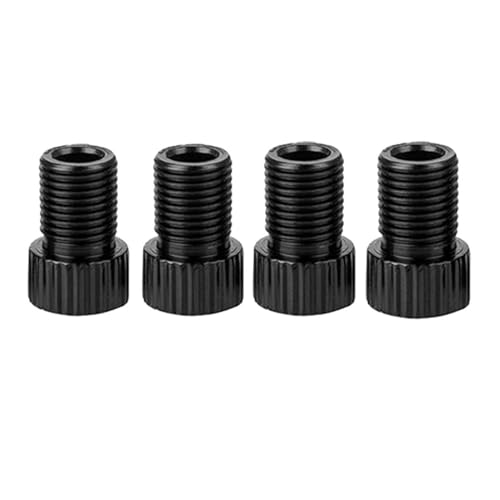 Magnetventil Ventiladapter for Konvertieren von Presta- zu Schrader- und US-Ventilen. for Aufpumpen von Reifen mit einer Standardpumpe oder einem Luftkompressor. Ventil(Black 4pcs) von KUNYOS