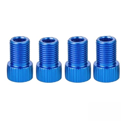 Magnetventil Ventiladapter for Konvertieren von Presta- zu Schrader- und US-Ventilen. for Aufpumpen von Reifen mit einer Standardpumpe oder einem Luftkompressor. Ventil(Blue 4pcs) von KUNYOS