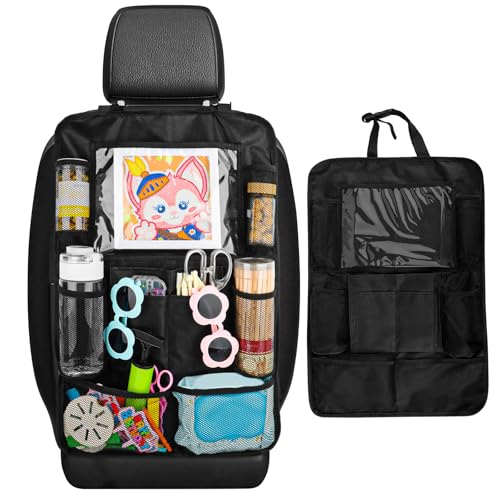 KUOFANY Auto Rückenlehne Schutz Unterstützung Multi Pocket Organisator, Autositz Organizer, Auto Rückenlehnenschutz Pflegeleicht Oxford Tuch, Veranstalter und Car Back Seat Organiser,Wasserdicht von KUOFANY