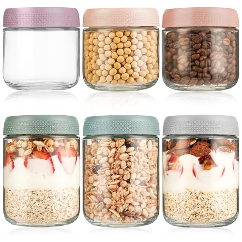 KUOGAS 6er-set Overnight Oats Gläser,Einmachgläser mit Schraubdeckel für Overnight Oats Salat Joghurt Pudding Chutney Marmelade,klein Gläser mit Deckel Als Mason Jar Meal Prep Boxen KUOGAS 6er-set Overnight Oats Gläser,Einmachgläser mit Schraubdeckel für Overnight Oats Salat Joghurt Pudding Chutney Marmelade,klein Gläser mit Deckel Als Mason Jar Meal Prep Boxen von KUOGAS