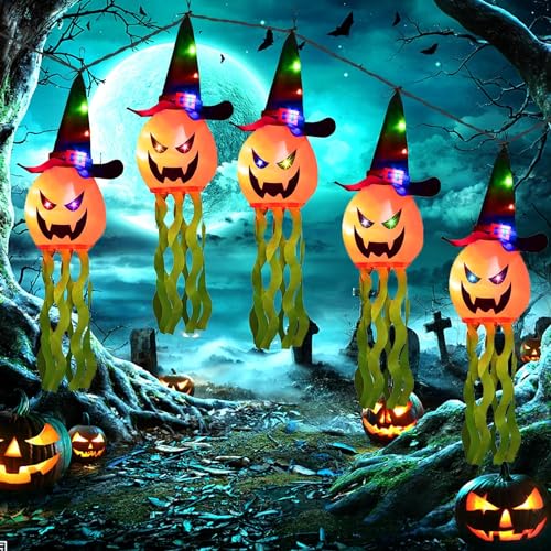 Halloween Deko Outdoor Kürbis Innen Garten Pumpkin Gruselig Horror Herbstdeko Set Kürbisse Party Draußen Zierkürbisse Halloweendeko Kürbisdeko Gartendeko zum Aufhängen Hängende (5pcs) Halloween Deko Outdoor Kürbis Innen Garten Pumpkin Gruselig Horror Herbstdeko Set Kürbisse Party Draußen Zierkürbisse Halloweendeko Kürbisdeko Gartendeko zum Aufhängen Hängende (5pcs) von KUOL-KIDS