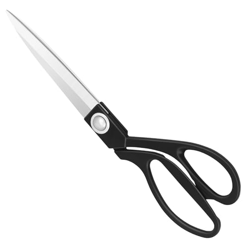 KUONIIY Nähschere-Professionelle Edelstahl Schneiderschere Schere für Stoff Leder Dressmaking Schneider Künstler Studenten Dressmakers, Schwarz, 24 cm KUONIIY Nähschere-Professionelle Edelstahl Schneiderschere Schere für Stoff Leder Dressmaking Schneider Künstler Studenten Dressmakers, Schwarz, 24 cm von KUONIIY