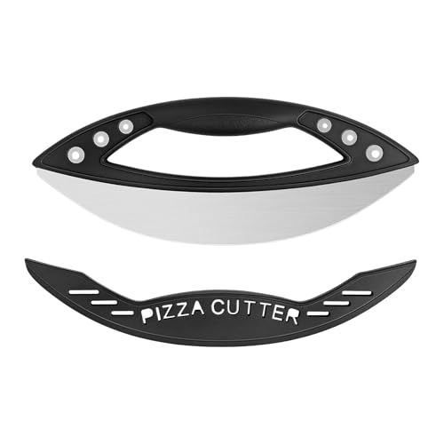 KUONIIY Pizzaschneider, Pizzaschneider Räder Dual Edelstahl Super Sharp Klingen Slicer mit Antihaftbeschichtung von KUONIIY