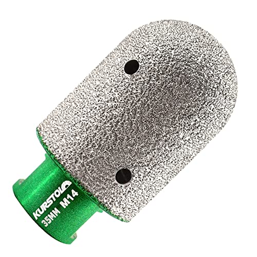 KURSTOL Diamant-Fingerfräs-Bit – Durchmesser 35mm x M14 Gewinde zur Vergrößerung der Formung von runden Abschrägungen vorhandenem Loch von Porzellan,Hartkeramik,Granit,Marmor rund KURSTOL Diamant-Fingerfräs-Bit – Durchmesser 35mm x M14 Gewinde zur Vergrößerung der Formung von runden Abschrägungen vorhandenem Loch von Porzellan,Hartkeramik,Granit,Marmor rund von KURSTOL
