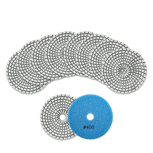KURSTOL Diamant-Polierpads Set - 10 Stück 100mm Körnung #400 Nass-Polierpads für Granit Quarz Stein Marmor Boden KURSTOL Diamant-Polierpads Set - 10 Stück 100mm Körnung #400 Nass-Polierpads für Granit Quarz Stein Marmor Boden von KURSTOL