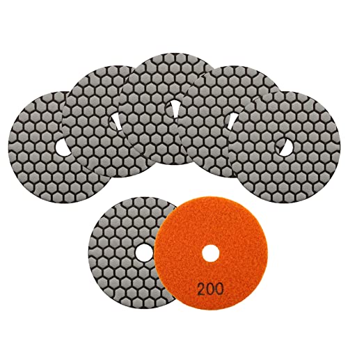 KURSTOL Diamant Polierscheibe Set Trocken - 4″/100mm 7st Polierpads Körnung 200, Granit Marmor Kunststein Quarz KURSTOL Diamant Polierscheibe Set Trocken - 4″/100mm 7st Polierpads Körnung 200, Granit Marmor Kunststein Quarz von KURSTOL