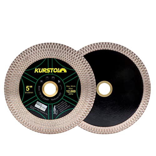 KURSTOL Diamant-Trennscheibe - 2 Stück Diamant Fliesentrennscheibe 125mm x 22,23 x 15,875 zum Schneiden und Schleifen von Keramikfliesen, Porzellan, Granit, Marmor KURSTOL Diamant-Trennscheibe - 2 Stück Diamant Fliesentrennscheibe 125mm x 22,23 x 15,875 zum Schneiden und Schleifen von Keramikfliesen, Porzellan, Granit, Marmor von KURSTOL