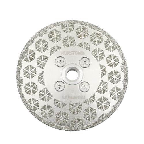 KURSTOL Diamant Trennscheibe - Diamantklinge 115mm Diamanttrennscheibe,Engelsschleifer Dorn 22mm-16mm Gewinde M14 zum Schneiden und Schleifen von Keramikfliesen, Porzellan, Granit, Marmor KURSTOL Diamant Trennscheibe - Diamantklinge 115mm Diamanttrennscheibe,Engelsschleifer Dorn 22mm-16mm Gewinde M14 zum Schneiden und Schleifen von Keramikfliesen, Porzellan, Granit, Marmor von KURSTOL