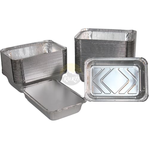 Aluminiumbehälter 845 mit Deckel - Aluminiumbehälter Einweg - Prep Meal - Aluminiumschale - Gastronomie- Alubak - Grill - Friseursalon - Aluminium Einwegbehälter - Aluminiumbehälter - 100 Stück Aluminiumbehälter 845 mit Deckel - Aluminiumbehälter Einweg - Prep Meal - Aluminiumschale - Gastronomie- Alubak - Grill - Friseursalon - Aluminium Einwegbehälter - Aluminiumbehälter - 100 Stück von KURTT