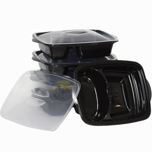 KURTT 2-Fach Mahlzeiten - 10 Stück, Meal Prep, Lebensmittelbox, Lunch-Box, Frischhaltebehälter - Mikrowellengeeignet, spülmaschinenfest - Luftdichter Deckelverschluss KURTT 2-Fach Mahlzeiten - 10 Stück, Meal Prep, Lebensmittelbox, Lunch-Box, Frischhaltebehälter - Mikrowellengeeignet, spülmaschinenfest - Luftdichter Deckelverschluss von KURTT