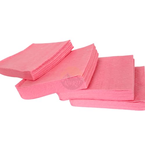 KURTT 38X40cm Wiederverwendbar Industrie Wischtücher - Putztücher Viskose Geschirrtücher - saugfähige und strapazierbare Reinigungstücher - Haushaltstücher spülmaschinenfest (40, Rosa) von KURTT