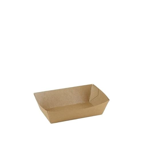 KURTT - 500 Stück Fingerfood Schiffchen, Pommesschalen Abbaubar, Pommesschalen Fingerfood Verdicken mit Biobeschichtung Material in Lebensmittelqualität für Pommes Snack Currywurst, A50 von KURTT