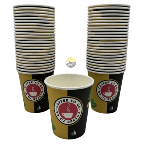 KURTT - Kaffeetassen to go - Kaffeebecher Pappe - 7oz - 180ml - 500 Stück von KURTT