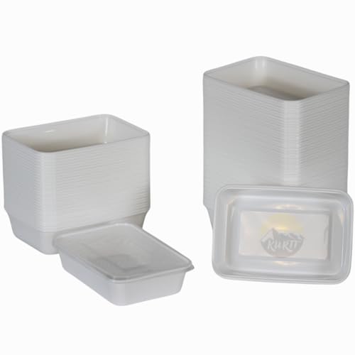 KURTT 100 Stück Mikrowellenbehälter mit Deckel 500ml Frischhaltebehälter Frischhaltedose Meal Prep Behälter spülmaschinenfest Wiederverwendbar 500ml Weiß 100 Stück KURTT 100 Stück Mikrowellenbehälter mit Deckel 500ml Frischhaltebehälter Frischhaltedose Meal Prep Behälter spülmaschinenfest Wiederverwendbar 500ml Weiß 100 Stück von KURTT