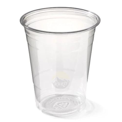 KURTT - Trinkbecher 0,4 l Kunststoff Bierbecher Einwegbecher aus Kunststoff PP (Polypropylen) transparent klar Ausgießbecher Bierbecher Partybecher (200) von KURTT