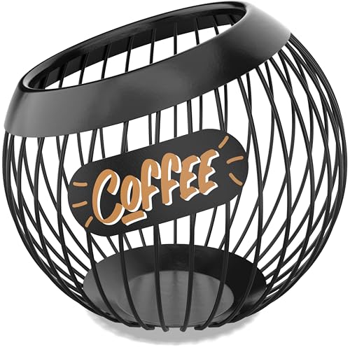 KUSOVILI Kaffeekapsel-Halter Mit Großer Kapazität - K-Tasse und Espresso-Organizer für Theke, Kaffeebar - Metall-Aufbewahrungskorb von KUSOVILI