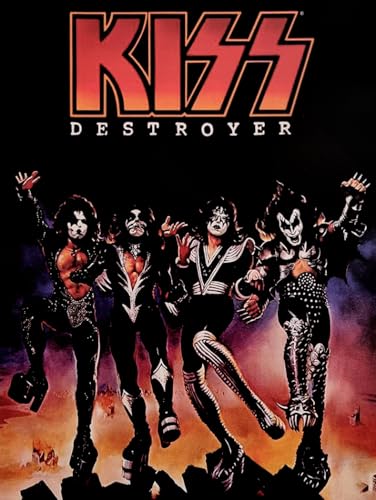 Dekoratives Wandposter Serie Sänger Prominente Kiss Album Destroyer Druck auf beschichtetem Papier 40 x 30 cm ohne Rahmen von KUSTOM ART