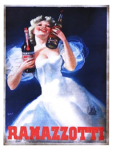 KUSTOM ART Amaro Ramazzotti Werbeserie Retro-Werbung, ungerahmt, Kunstdruck, 40 x 30 cm von KUSTOM ART