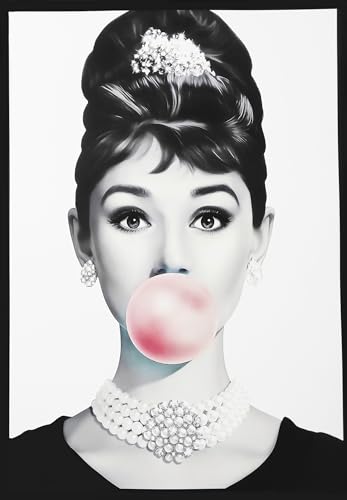 KUSTOM ART Audrey Hepburn Wandposter Serie Hollywood Star Kunstdruck auf beschichtetem Papier 42 x 30 cm ohne Rahmen von KUSTOM ART