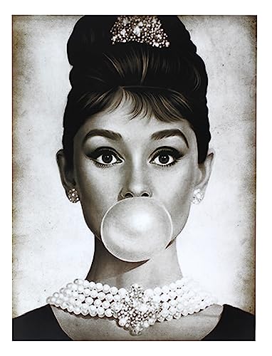 KUSTOM ART Audrey Hepburn Wandposter Serie berühmte Hollywood-Schauspieler, ungerahmt, Kunstdruck, 40 x 30 cm von KUSTOM ART