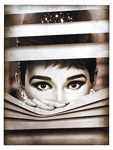 KUSTOM ART Audrey Hepburn Wandposter Serie berühmte Hollywood-Schauspieler, ungerahmt, Kunstdruck, 40 x 30 cm von KUSTOM ART