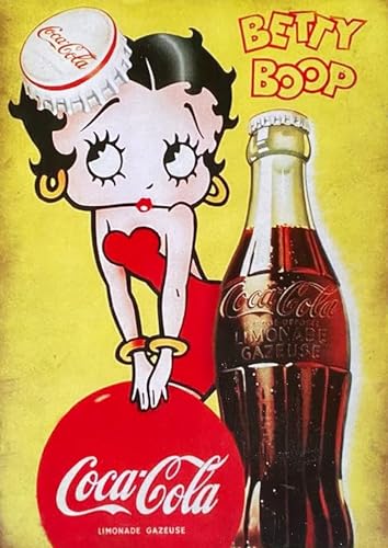 KUSTOM ART Betty Boop Poster Werbeserie Vintage Coca Cola Betty Boop ohne Rahmen. Kunstdruck auf beschichtetem Papier, 40 x 30 cm von KUSTOM ART