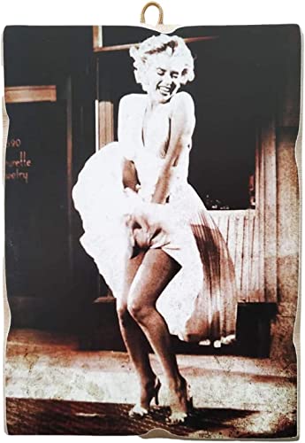 KUSTOM ART Bild im Vintage-Stil, Marilyn Monroe, Druck auf Holz, 10 x 15 cm von KUSTOM ART