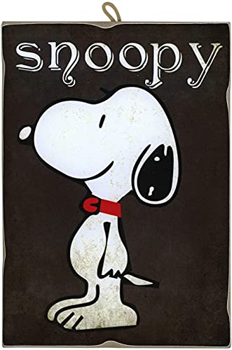 KUSTOM ART Bild im Vintage-Stil, Serie Comics Snoopy, Druck auf Holz, für Haus, Restaurant, Pizzeria, Terrasse, Bar und Hotel (groß: 30 x 40 cm) von KUSTOM ART