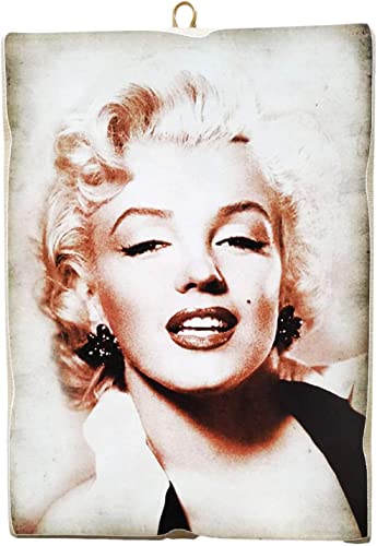 KUSTOM ART Bild im Vintage-Stil, Serie Promi-Schauspieler Marilyn Monroe, Druck auf Holz, 40 x 30 cm, Geschenkidee von KUSTOM ART