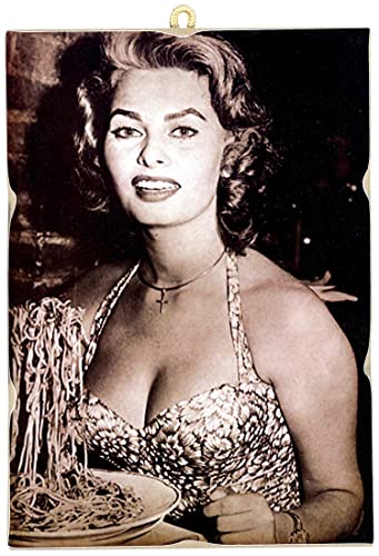 KUSTOM ART Bild im Vintage-Stil, berühmte Schauspieler, Sofia Sophia Loren, Sammlerstück auf Holz, 18 x 25 cm. KUSTOM ART Bild im Vintage-Stil, berühmte Schauspieler, Sofia Sophia Loren, Sammlerstück auf Holz, 18 x 25 cm. von KUSTOM ART