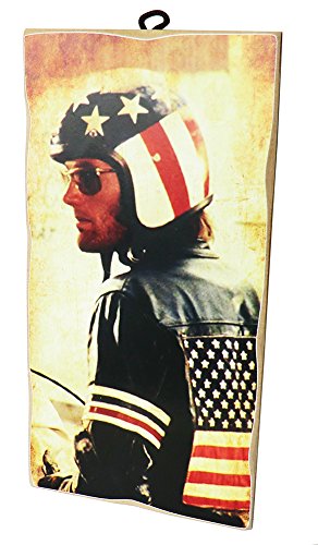 KUSTOM ART Bild im Vintage-Stil Easy Rider (Peter Fonda) aus der Kollektion, Laserdruck auf Holz von KUSTOM ART