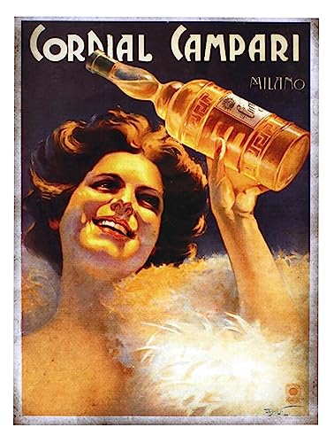 KUSTOM ART Cordial Campari, gerahmt, Retro-Werbung, Vintage-Stil, Kunstdruck, 40 x 30 cm von KUSTOM ART